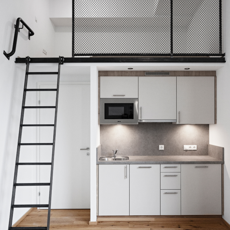 Mini Loft Küche und Galerie